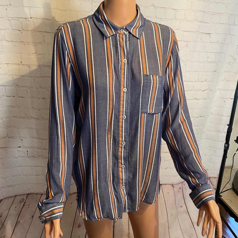 Universal Thread stripped flowy button down size … - image 3